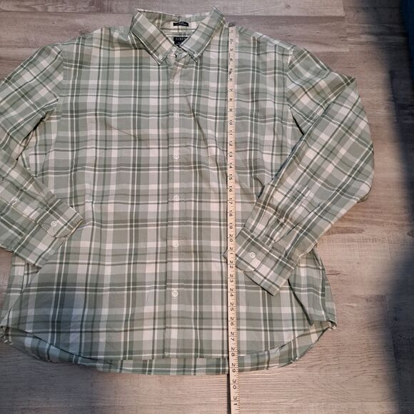 New J Crew Shirt Mens XXL Button Up Flex Washed Slim Untucked Green Plaid NWT - Picture 7 of 11